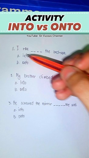 32K views · 1K reactions | ACTIVITY: INTO vs. ONTO ENJOY 拾 Follow me...