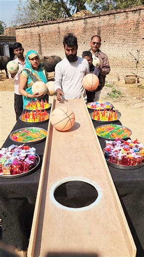 Four person are rolling volleyball 🏐 in hole Vs jelly challenge #short #funny #video