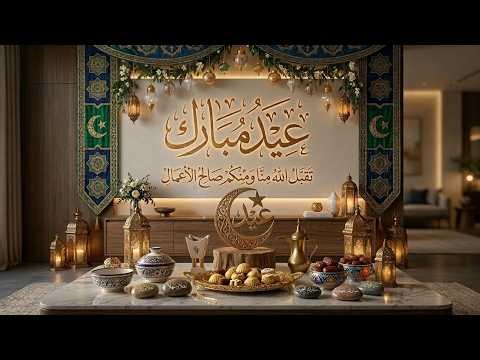 4K Eid Mubarak Ambience 🌙 11 Hours silent Peaceful Islamic Background