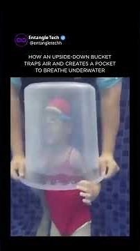 Diving bell: Trapped air creates breathable underwater space. #science