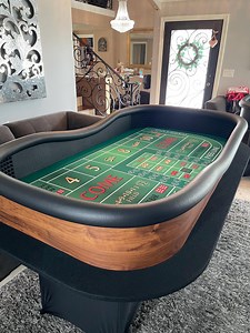 Craps Table Brown With Drink Ledge, Diamond Walls, & Folding Legs. Made in the USA - Etsy