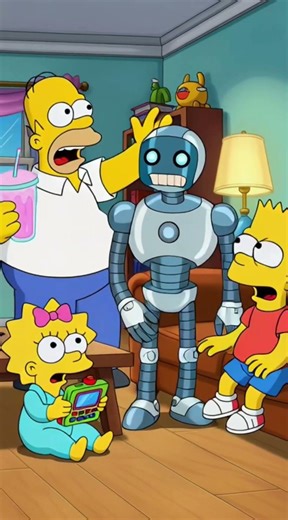 Simpsons: Lisa's AI Robot Smarter Than Homer 😂🤖 (Hilarious Twist!)