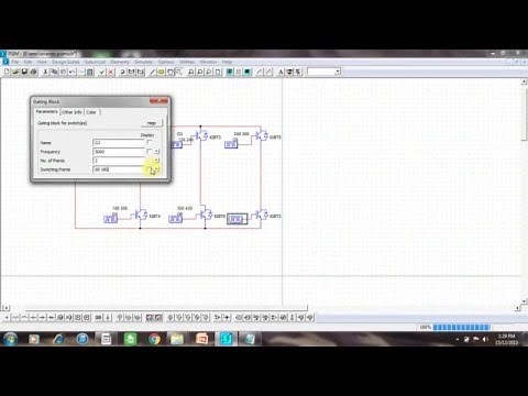 Inverter simulation using psim