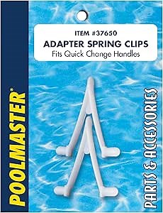 Poolmaster 37650 Swimming Pool Maintenance Adapter Spring V Clips for Pool Poles and Pool Cleaning Tools, Set of 2
