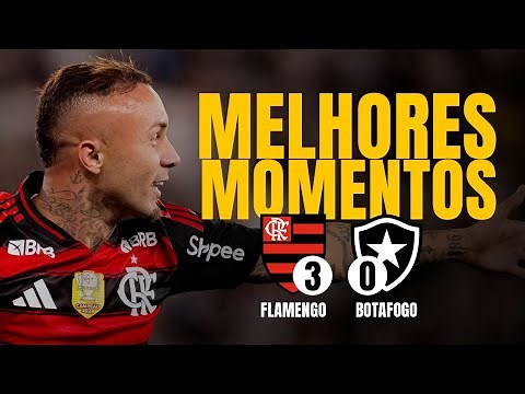 FLAMENGO 3x0 Botafogo | MELHORES MOMENTOS E GOLS | Brasileirão 2025