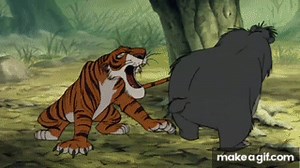 Shere khan bites baloo on Make a GIF