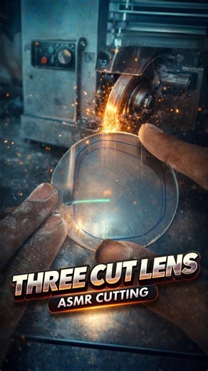 How To Cutting Odd Shape Lens | Three Side Cut Design Lens Cut