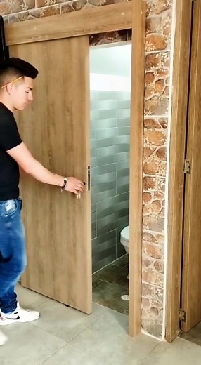 Puerta corrediza con sistema de riel oculto !! 👀❤️#viral #catpinteria #parati