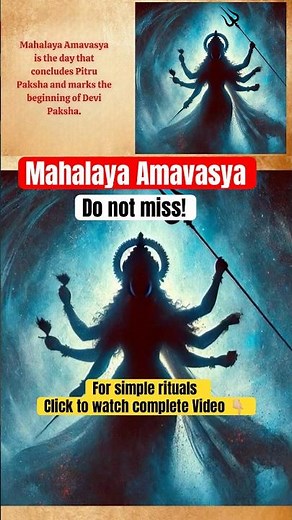 Mahalaya Amavasya 2025 🌑 Significance, Rituals & How to Invoke Devi | Don’t Miss!