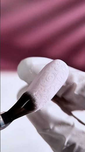 3D Baby Pink Nail Tutorial✨ Soft Embossed Gel Design #nailtutorial #pinknails #nailstamping #nails