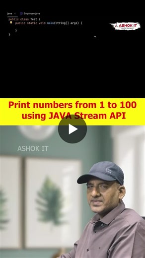Java Stream API: Printing Numbers 1-100 | Ashok IT School posted on the topic | LinkedIn
