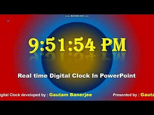 How to Create Digital Clock in Powerpoint | Powerpoint Tutorial