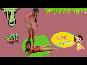 Aline Maria em Diversão com Slime Baff.