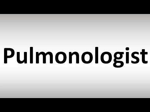 How to Pronounce Pulmonologist