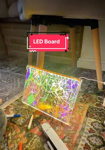 Creative Rewritable Acrylic LED Message Board for Kids