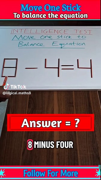 Maths Quiz Challenge: Solve the Matchstick Puzzle