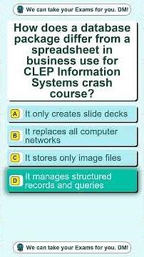 CLEP Information Systems crash course