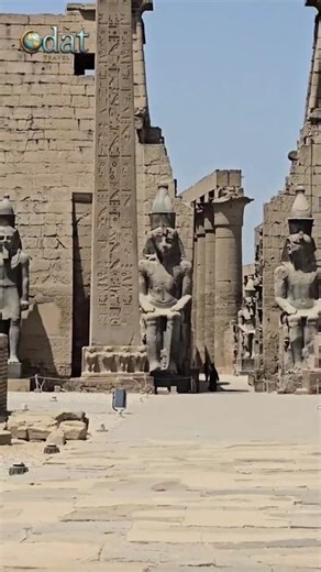 Statues of Ramses II at the Luxor Temple of Amun#statue #ramses #luxor #temple #amun #pillars #egypt