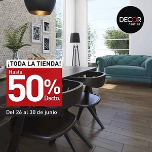 ¡Aprovecha, HASTA 50% DSCTO. EN TODA LA TIENDA! Visítanos esta última semana de junio y renuévalo todo. Encuentra descuentos en todas nuestras líneas de productos. Te esperamos en cualquiera de nuestras tiendas: https://goo.gl/BgBrN6 | Decor Center