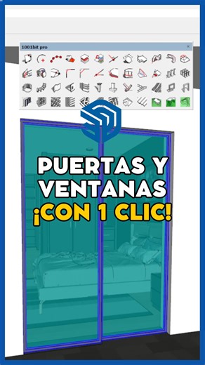 Así de fácil es modelar puertas y ventanas en SketchUp con el plugin 1001 bit tools pro. #sketchup #sketchup3d #sketchuptutorial #sketchuptips #sketchupmodel #architecture #architecturestudent #arqvis | Arqvis
