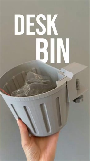 3D Printed Desk Trash Bin That Takes ZERO Space 🤯
