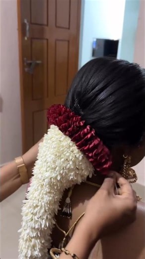 How to make bridal hairstyle flower model/mangalore mallgai #shorts
