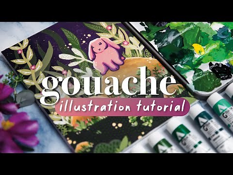 Acrylic Gouache Illustration // Tutorial