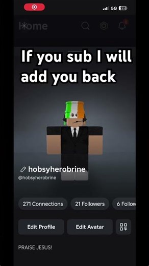 If u sub I will add you back #roblox