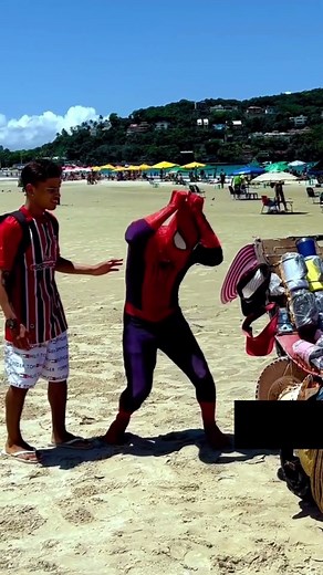GUY STUCK IN SPIDERMAN MORPHSUIT FOREVER!!