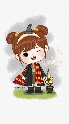 Kawaii Harry Potter Chibi Girl Art