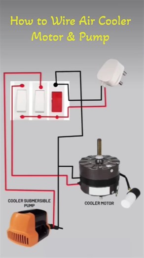 How to Wire Air Cooler Motor & Pump at Home | Full Wiring Diagram