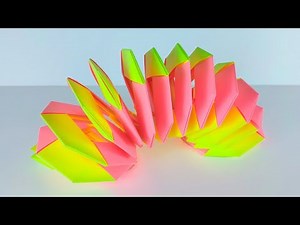 Paper toy antistress - How to make a Paper Slinky Spring Rainbow | Easy Modular Origami