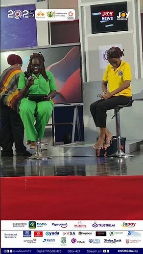 The queen of quizzes arrives! Prof. Elsie Effah Kaufmann at the NSMQ 2025 Quarter-Finals! 👑📚