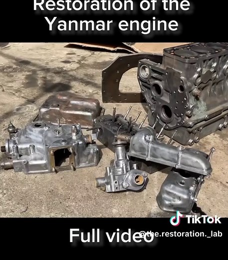 Restoration of the Yanmar Engine | Complete Rebuild Process #YanmarEngine #EngineRestoration #DieselPower #SatisfyingRestoration #BeforeAndAfter