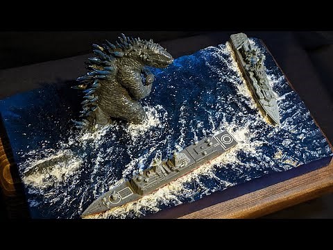 DIY Sculpting GODZILLA | How To Make Godzilla Diorama [Thalassophobia/Clay/Resin Art] | ArtWorld
