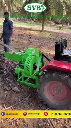 MINI TRACTOR PTO OPERATED SHREDDER MACHINE (15 HP +) M - III #agriculture #coconut #organicfarming