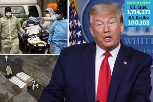 US coronavirus death toll reaches 100,000 as reopening states record deadly surges