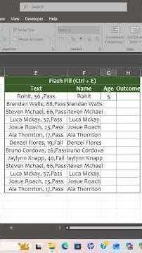 Excel Flash Fill magic 🔥Ctrl + E Trick #exceleasy #excel #exceltricks