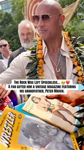 The Rock Gets Emotional After Fan Gifts Him Rare Peter Maivia Magazine 🥹❤️