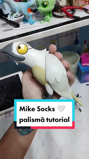 Mike Socks em biscuit TUTORIAL DIY🤍🤍 #theowlhouse #lilithclawthorne #mikesocks #palisman #tutorial #diy #acasadacoruja #acasacoruja #corvo
