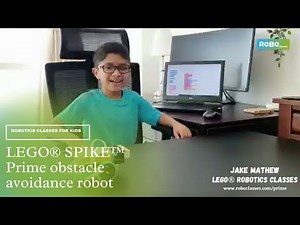 LEGO® SPIKE™ Prime obstacle avoidance robot by Jake