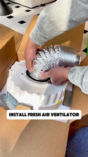 Install fresh air exchanger #home #freshairsystem #freshairventilator