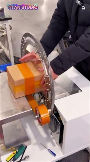 A quick trick for taping cardboard boxes using a high-tech tool #shorts