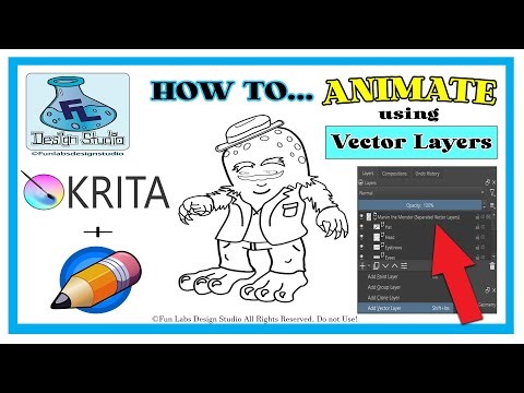 Making 2D Vector Frames in Krita then *ANIMATE* them in Pencil 2D 👍🏼
