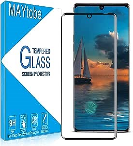 MAYtobe Screen Protector Compatible For LG Velvet, LG Velvet 5G UW Tempered Glass, [Support Fingerprint Reader] Touch Sensitive, 3D Full Coverage, Bubble Free