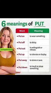 6 Meanings of PUT 😱🔥 | Improve Your English Vocabulary Instantly 💯
