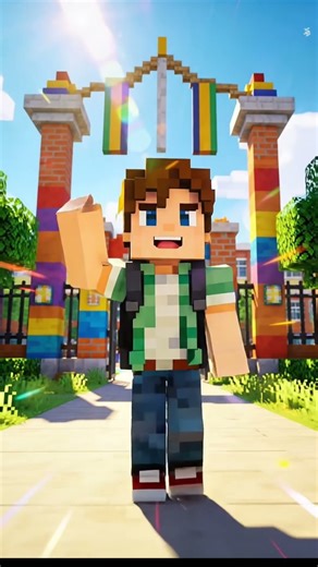 “Minecraft Anime School Adventure – First Day Surprise! 🎮💥”