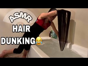 HAIR DUNK FOR LONG HAIR |REAL SOUND OF WATER ASMR