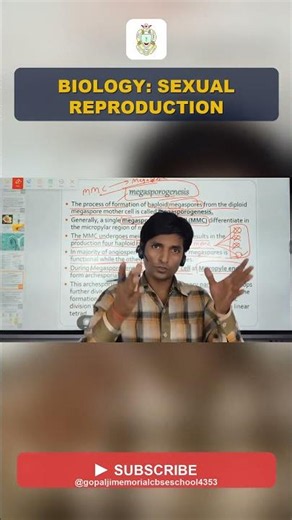 Sexual Reproduction | Biology | GJMS Reoti Ballia CBSE #shorts