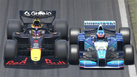 Who is the better #f1 driver? 2024 Red Bull Racing-Honda RBPT RB20 (Max Verstappen) vs 1995 Benetton-Renault B195 (Michael Schumacher) at Monza #maxverstappen #michaelschumacher | Carluxius